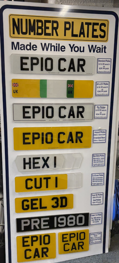 number plates